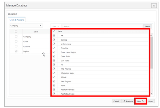 Workspace Wizard: Select Location