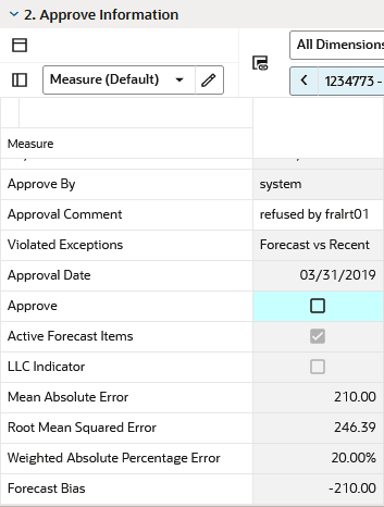 Approve Information View