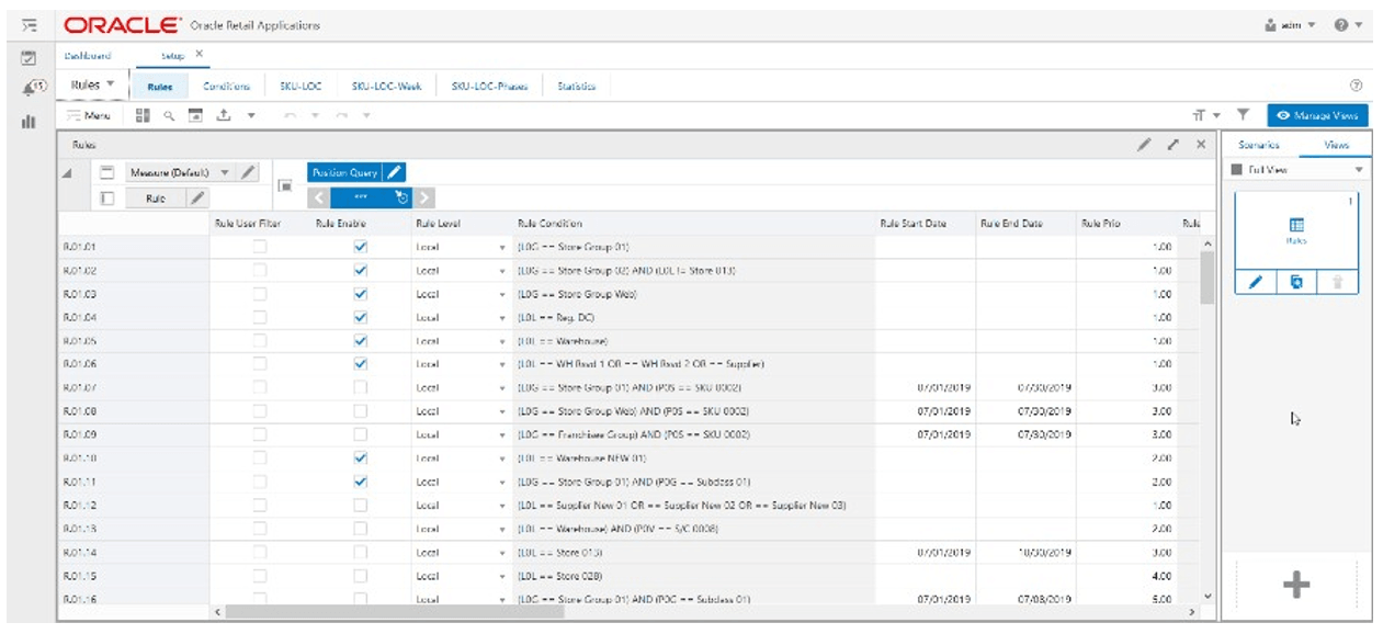 Rules View Rules View