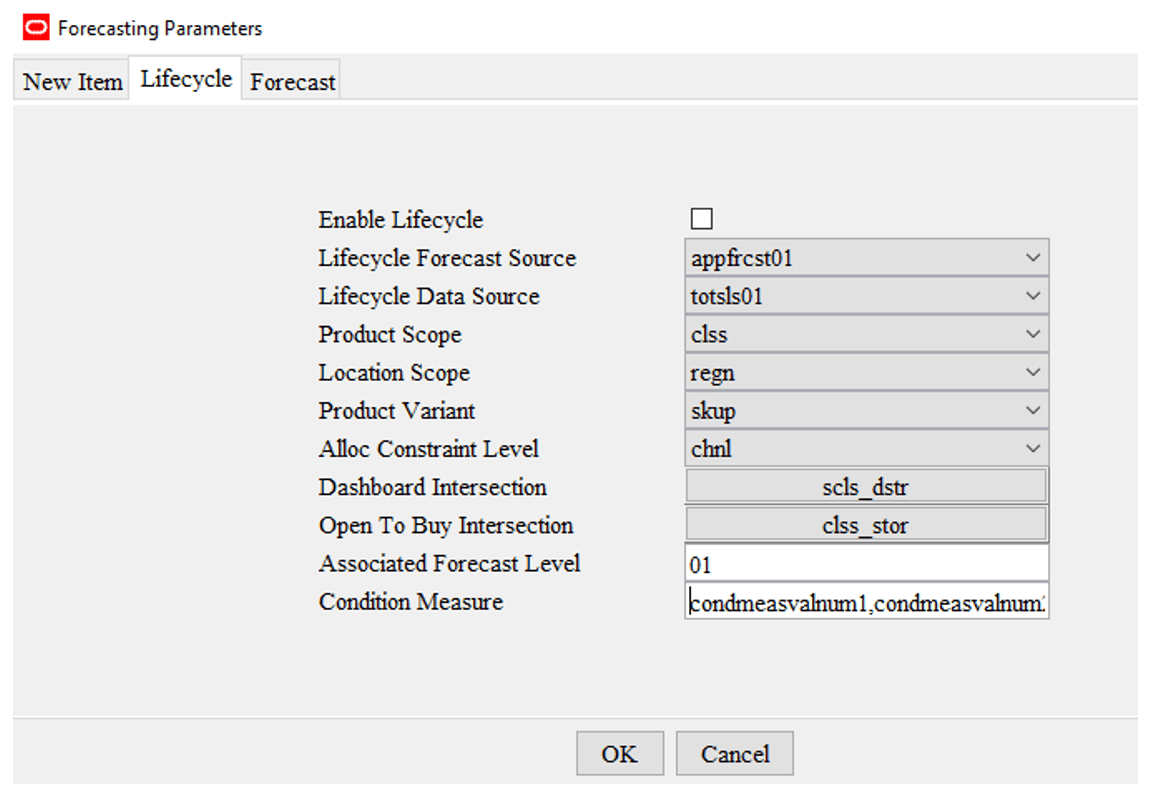 Setting Predefined Measures