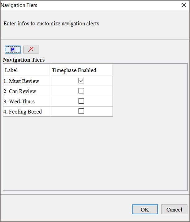 Select Navigation Tiers