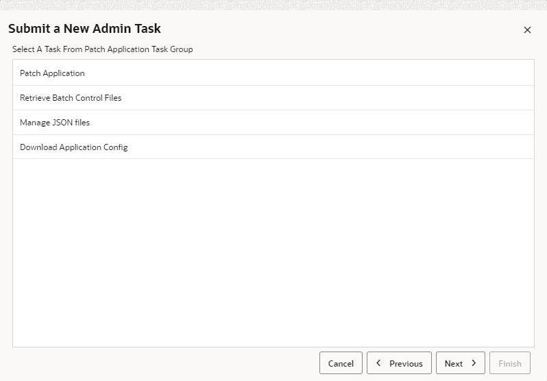 Select Patch Application Arguments