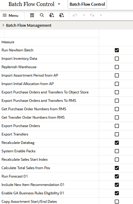 Batch Flow Control View Batch Flow Control View