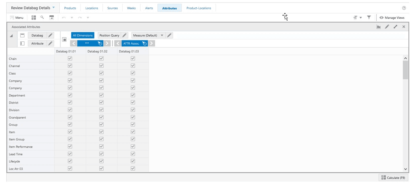 Associated Attributes View Associated Attributes View
