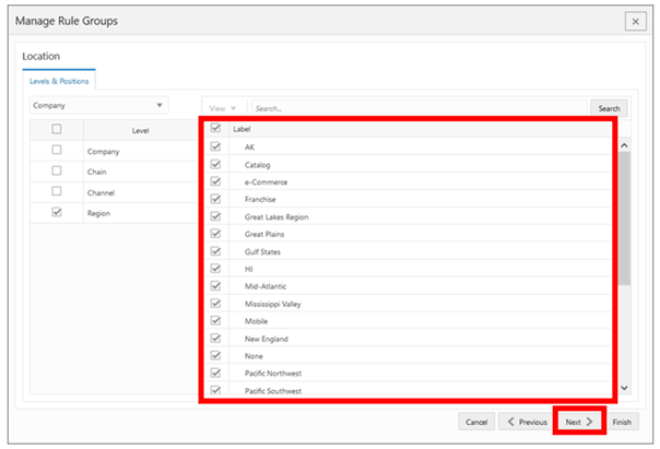 Workspace Wizard: Select Location