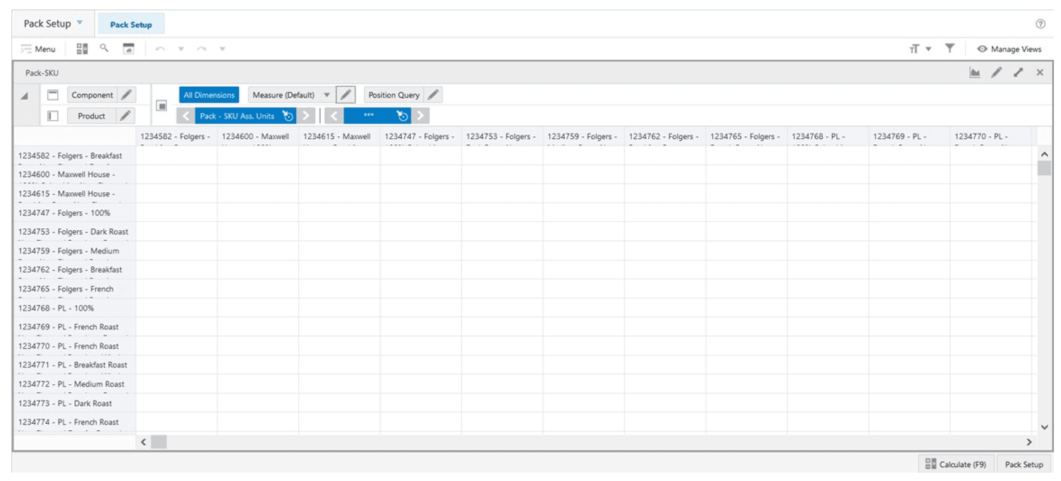 Pack-SKU View Pack-SKU View