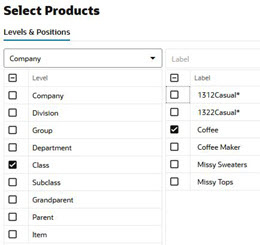 Workspace Wizard: Select Products