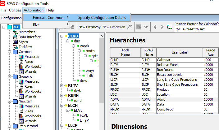 Configuration Tools: Forecast Common