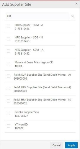 Search for Supplier Site using Keywords