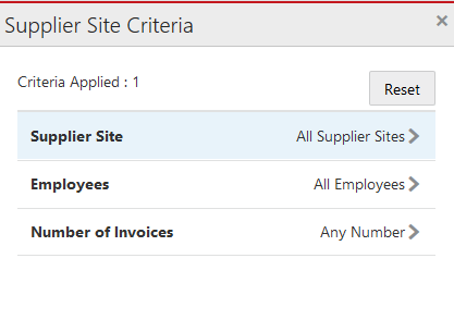 Supplier Site Criteria