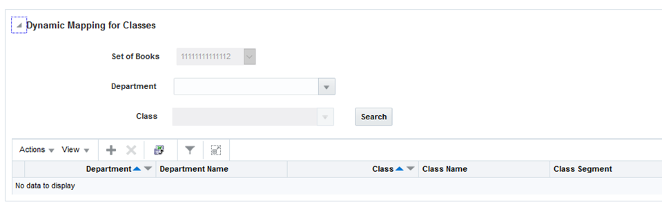 Dynamic Mapping for Classes Pane Dynamic Mapping for Classes Pane