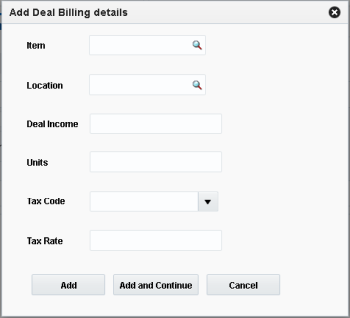 Add Deal Billing Detail Dialog Add Deal Billing Detail Dialog