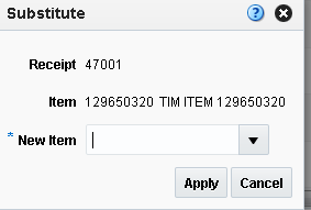 Substitute Dialog Substitute Dialog