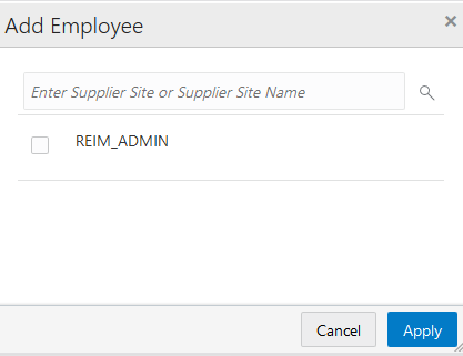 Add Employee window