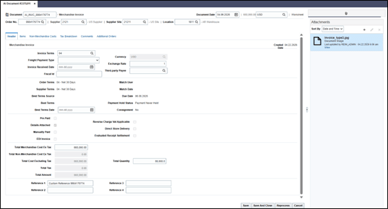 Create AI Assisted Document (with Attachment view)