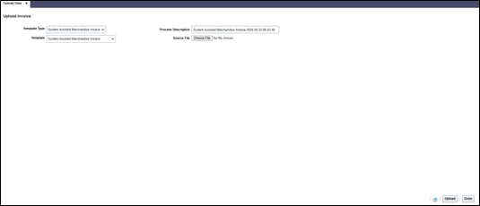 Upload Data Window