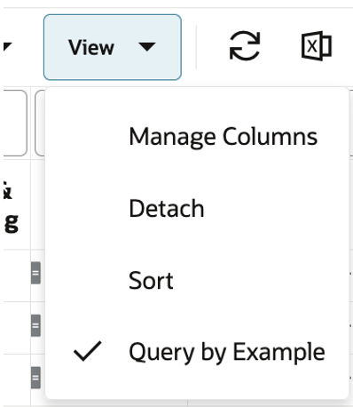 This image shows the view pull-down menu. This image shows the view pull-down menu.