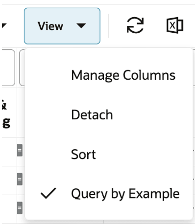 This image shows the view pull-down menu.
