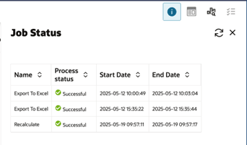 This image shows bicontextual area job status.