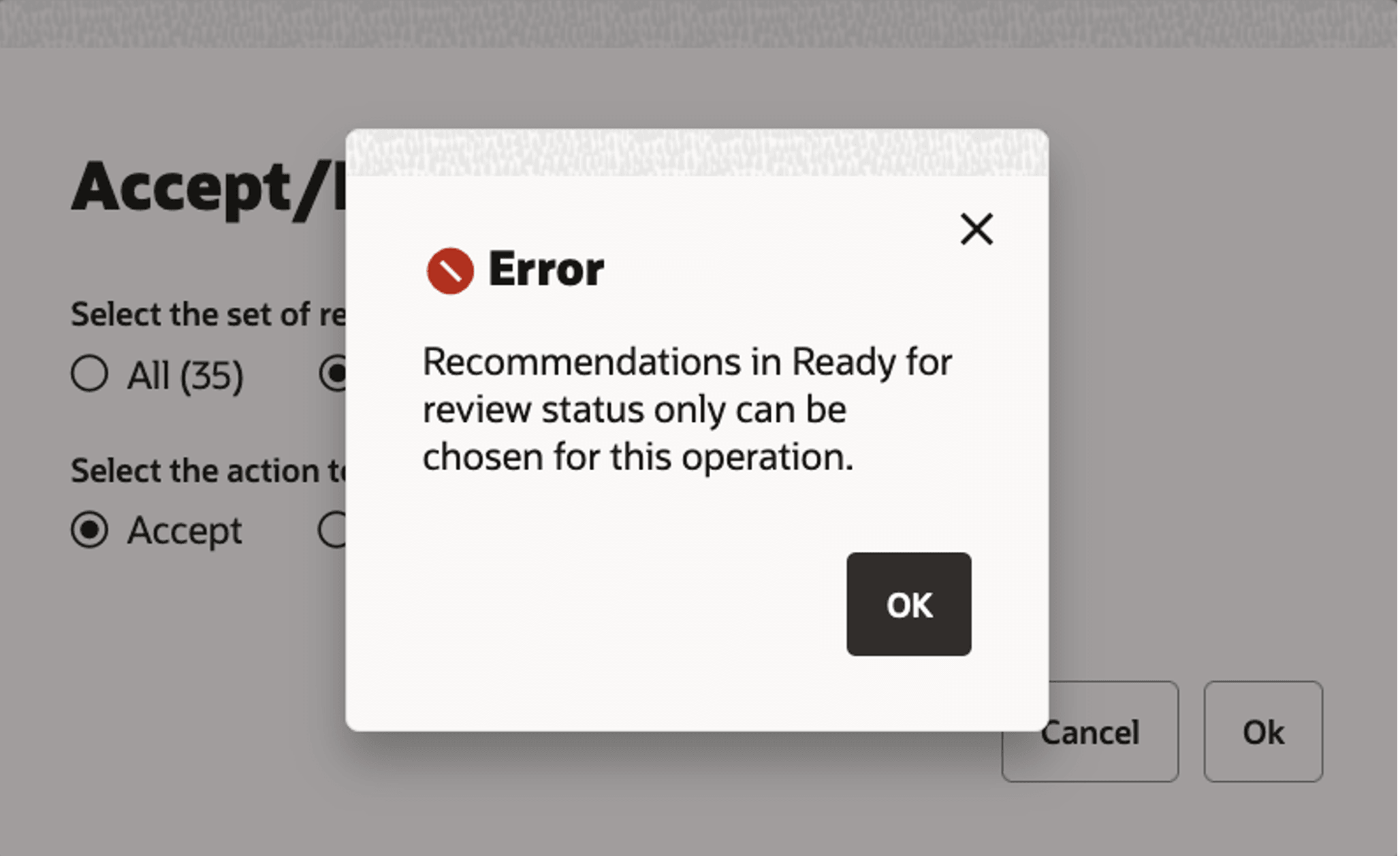 This image shows a review message.