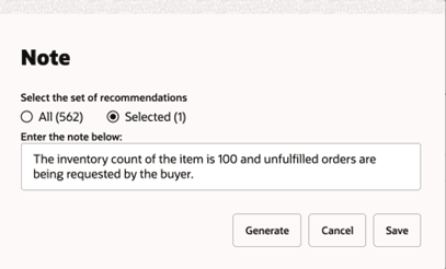 This image shows update note generate.
