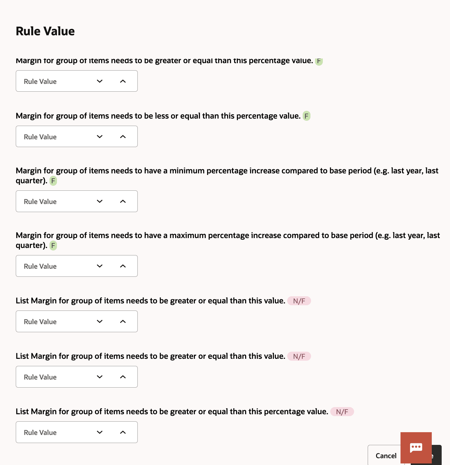 Control and Tactical Center - Regular Rule Values - Forecast or Non/Forecast Control and Tactical Center - Regular Rule Values - Forecast or Non/Forecast
