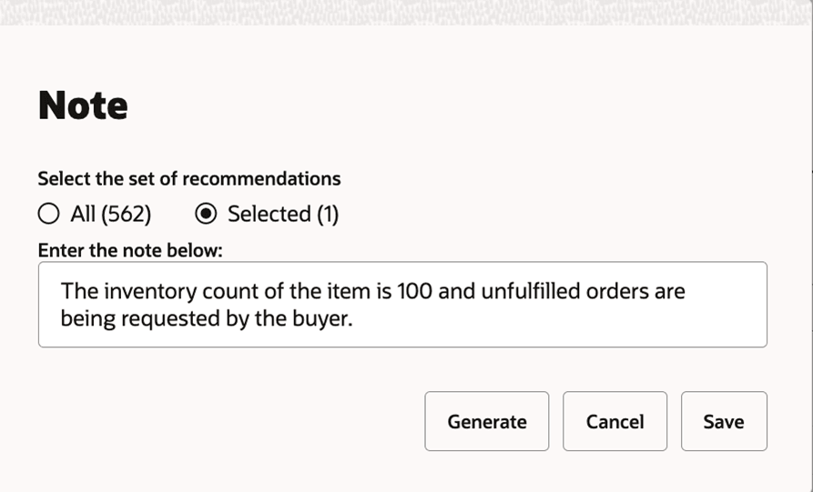 This image shows update note generate.