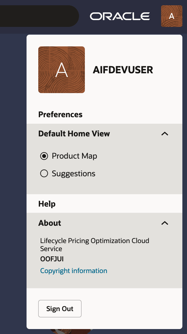 Figure 3-4 User Menu