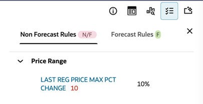 Figure 8-14 Manage Recommendations - Rules Panel - Regular