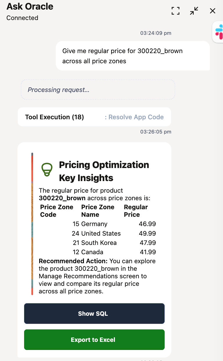 Screenshot for Sample Conversations