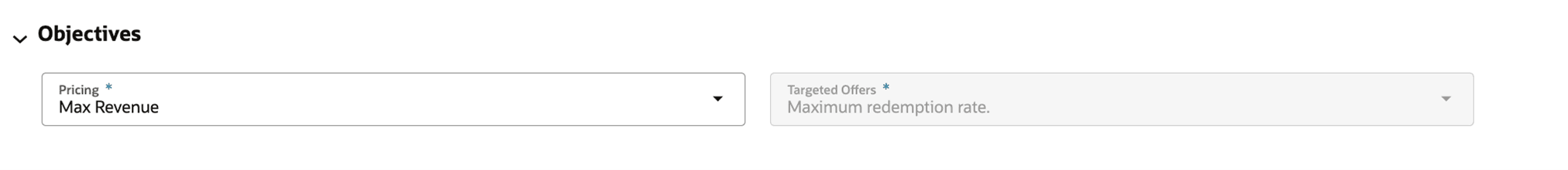 This image shows objectives and budget