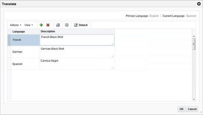 Translate window Single Entry Translate window Single Entry