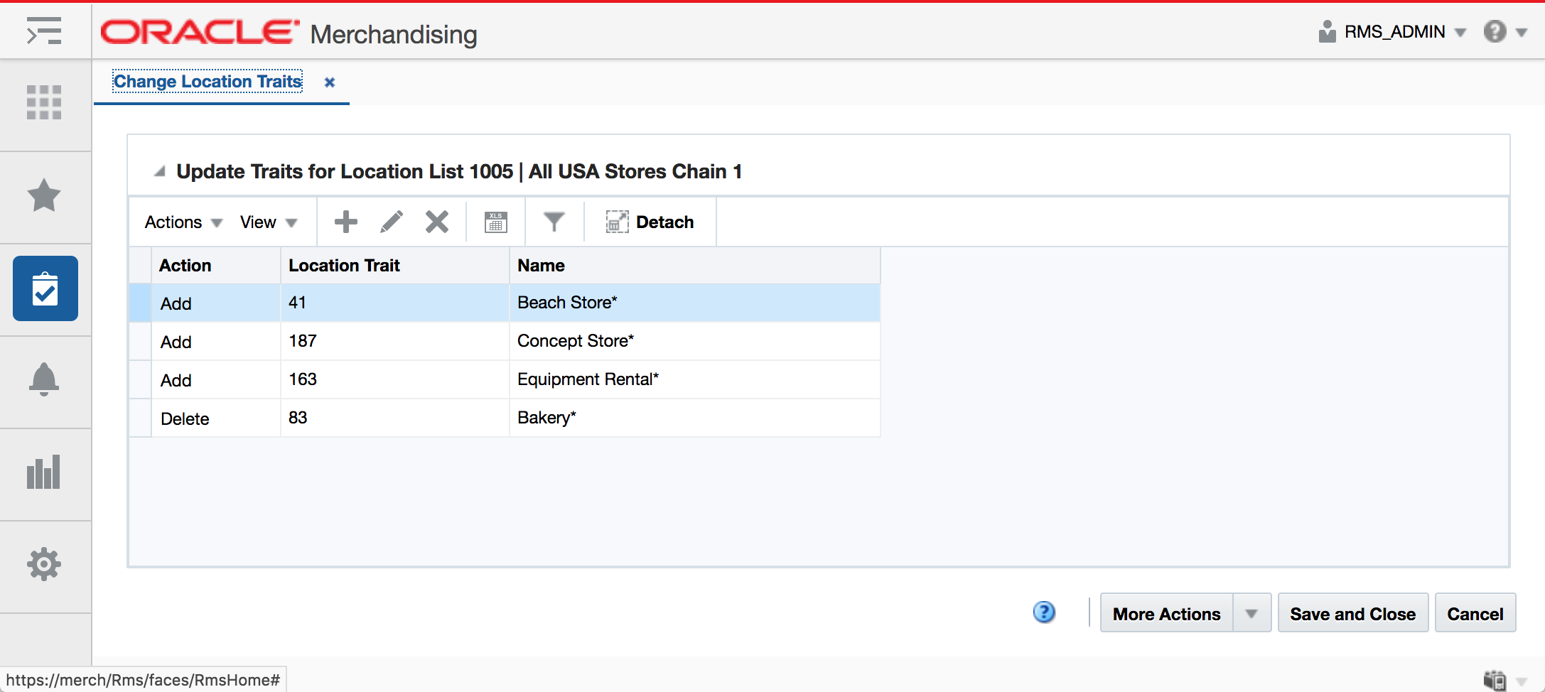 Change Location Traits Page Change Location Traits Page