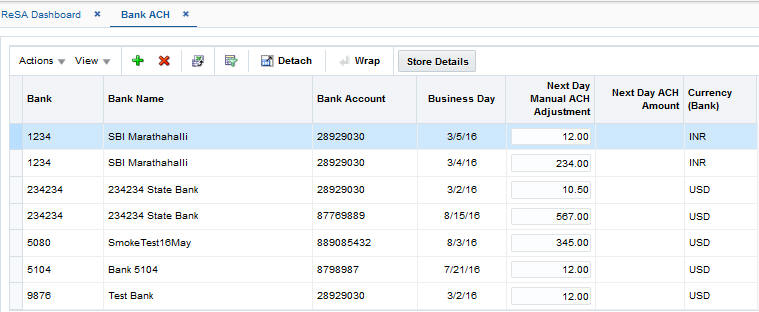 Bank ACH Window Bank ACH Window