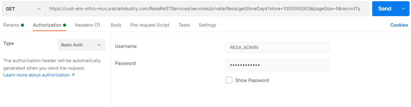 Authorization Tab ??? Basic Auth, Username and Password