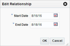 Edit Relationship window Edit Relationship window