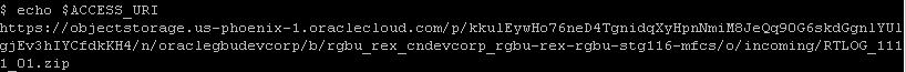 Sample Value for the ACCESS_URI