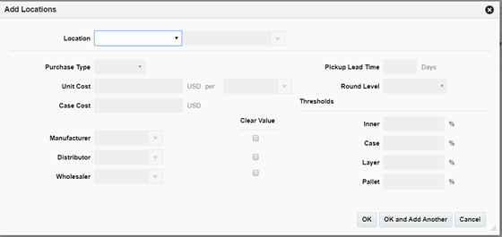 Add Location Pop-up Add Location Pop-up