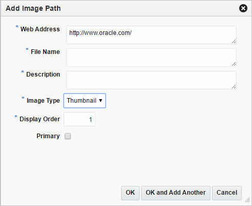 Add Image Path window Add Image Path window