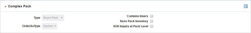 Pack section Pack section