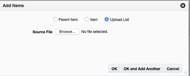 Add Items to Item list Add Items to Item list