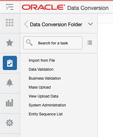 Data Conversion Menu Data Conversion Menu