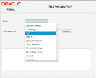 File Validator Entity Selection File Validator Entity Selection
