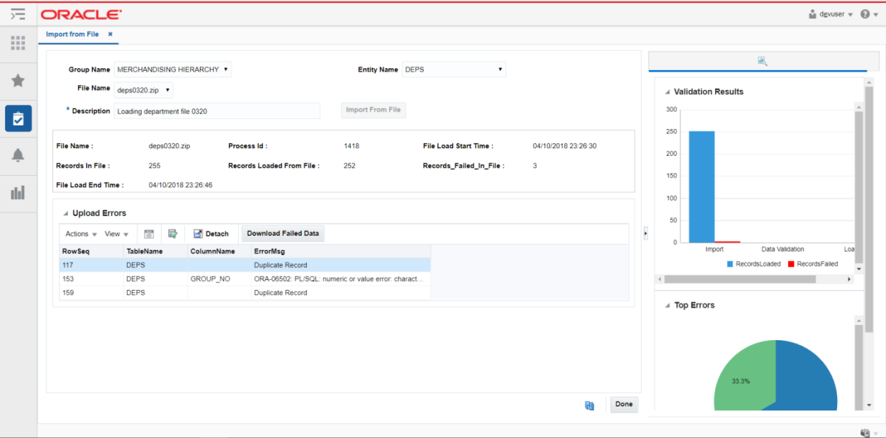 Import File Results Import File Results