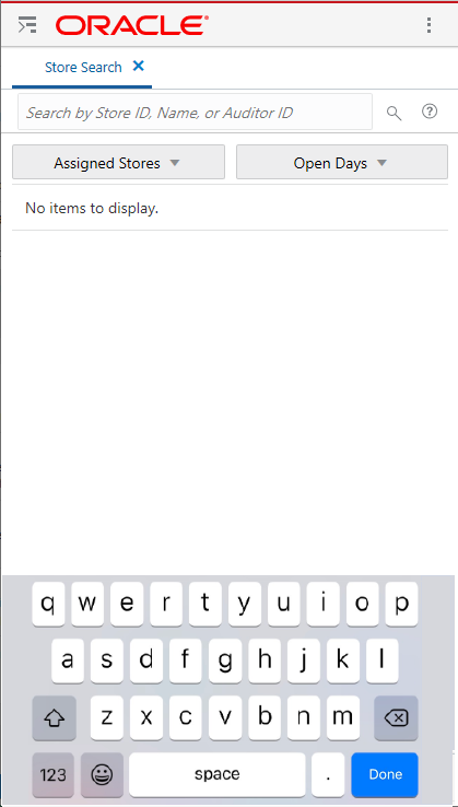 Store Search Screen