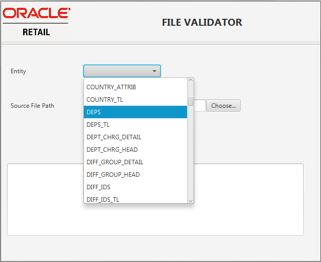 File Validator Entity Selection