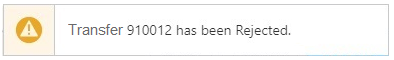 Rejection Notification Rejection Notification