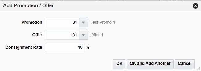 Add Promotion/Offer pop-up Add Promotion/Offer pop-up