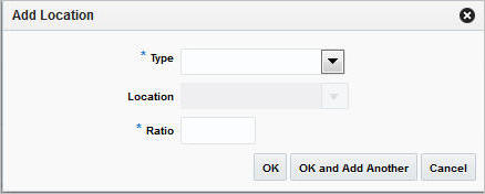 Add Locations window Add Locations window