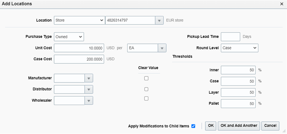 Add Locations Pop-up Add Locations Pop-up
